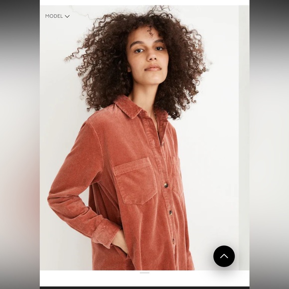 ✨ Madewell Corduroy Button-Down Shirt Jacket (Do Well Collection) – Size Small - Picture 2 of 12